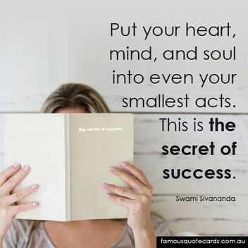 The Secret of Success Quote